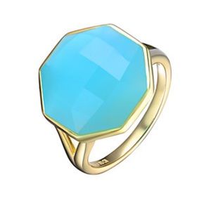 Like new! Genevive 14K Over Silver CZ Ring